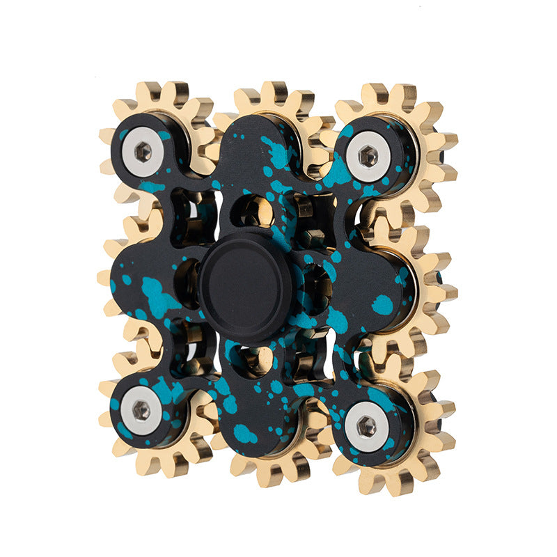 Metal Nine Gear Linkage Finger Gyroscope Fidget Spinner 4