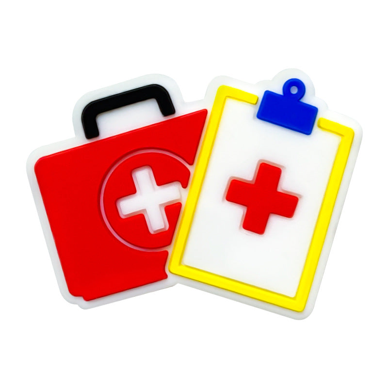 20Pcs Silicone Focal Beads First Aid Kit Clipboard and Medical Bag 5