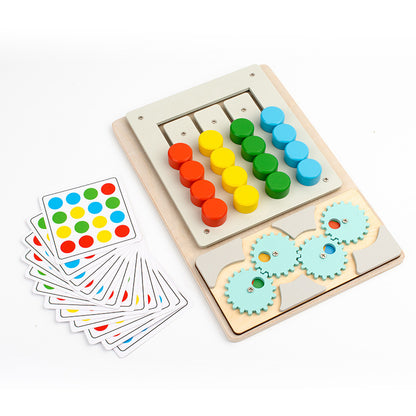 Wooden Montessori Toys Shape Color Cognition Educational Game 6