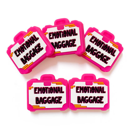 20pcs Silicone Focal Beads Luggage Compartment Emotional Baggage Text 3