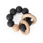 Wooden Beech Teething Ring Baby Teether Toy for 6 Months and Up 8