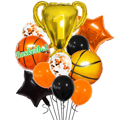 Sports Champions Foil Balloon Set Baseball Soccer Basketball Rugby 18 Inch 3