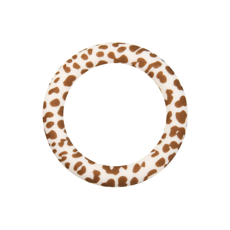 65mm Printed Silicone Beads Rings Multi Color Design 31