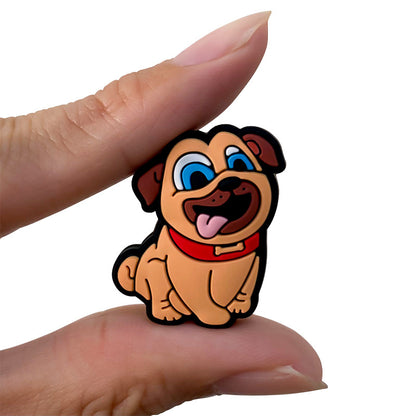 20Pcs Silicone Focal Beads Animal Puppy Sitting Pose 5