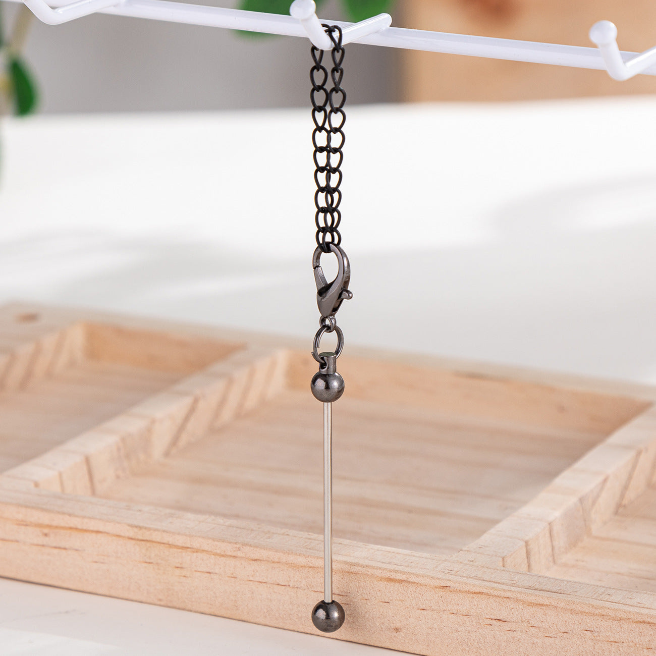 Mini Beadable Keychain Metal DIY Creative Personality Bag Pendant 21