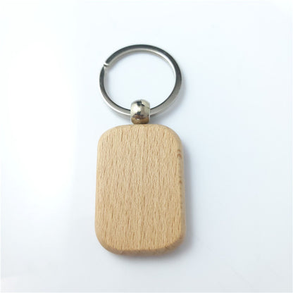 Wooden Beech Wood Keychain Blank Various Shapes for DIY 10