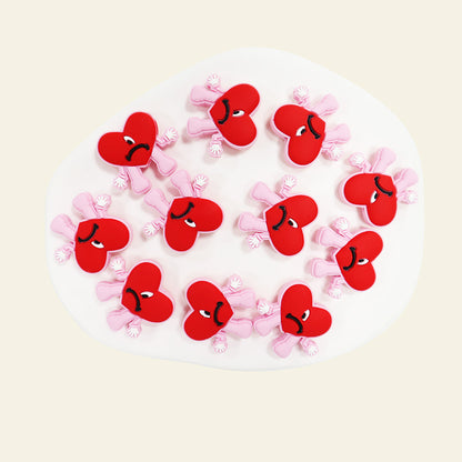 Silicone Focal Beads Heart Character Legs and Arms Design 5