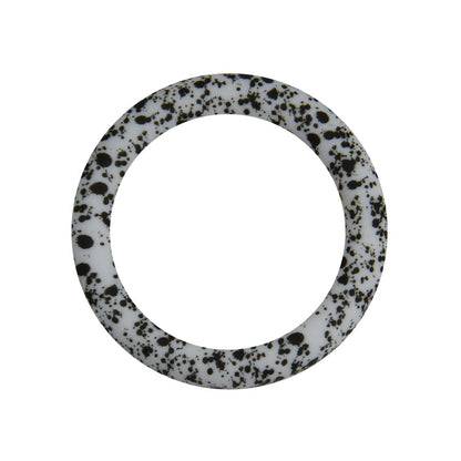 65mm Printed Silicone Beads Rings Multi Color Design 26