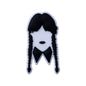 20pcs Silicone Focal Beads Wednesday Girl Front Facing with Braided Hair 7