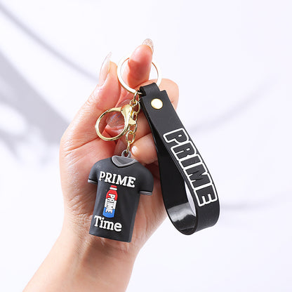 Prime Drink Soft Rubber T-Shirt PVC Keychain Charm 2