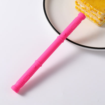 Silicone Teething Toy Hollow Tube for Baby Sensory Chewing 6