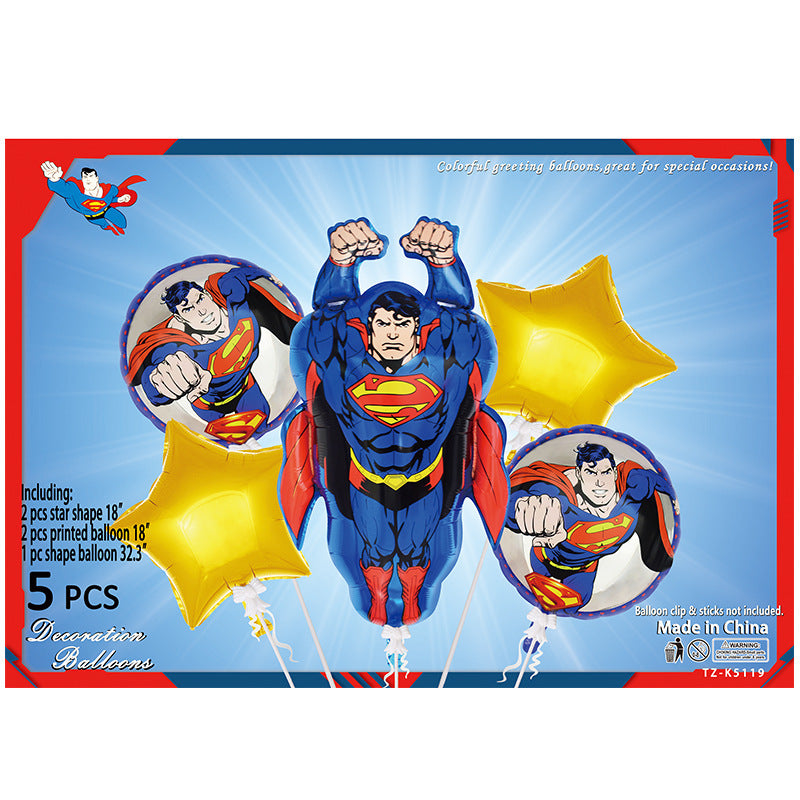 Cartoon Character Foil Balloon Set Kids Party Decoration 2 Sets 43