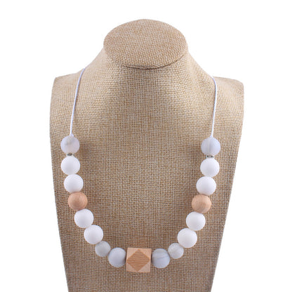 Octagon Silicone Bead Necklace Adjustable Perimeter 61-70cm 6