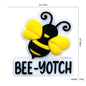 20Pcs Silicone Focal Beads Bee With Printed Text Bee Yotch 2