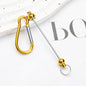 Beadable Carabiner Keychain Metal DIY Craft Supplies 5.4g 7