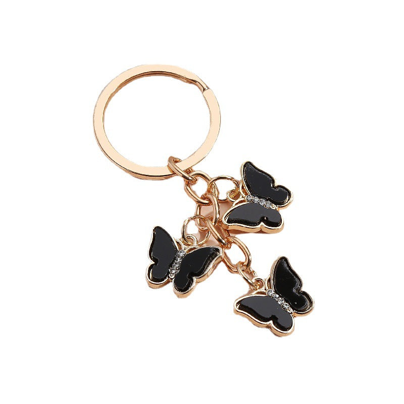 Butterfly Alloy Keychain Titanium Steel Charm Accessory