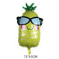Fruit Foil Balloon Set Watermelon Pineapple Strawberry 5pcs 17