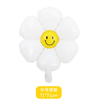 White Daisy Foil Balloons Party Decoration 50pcs 10