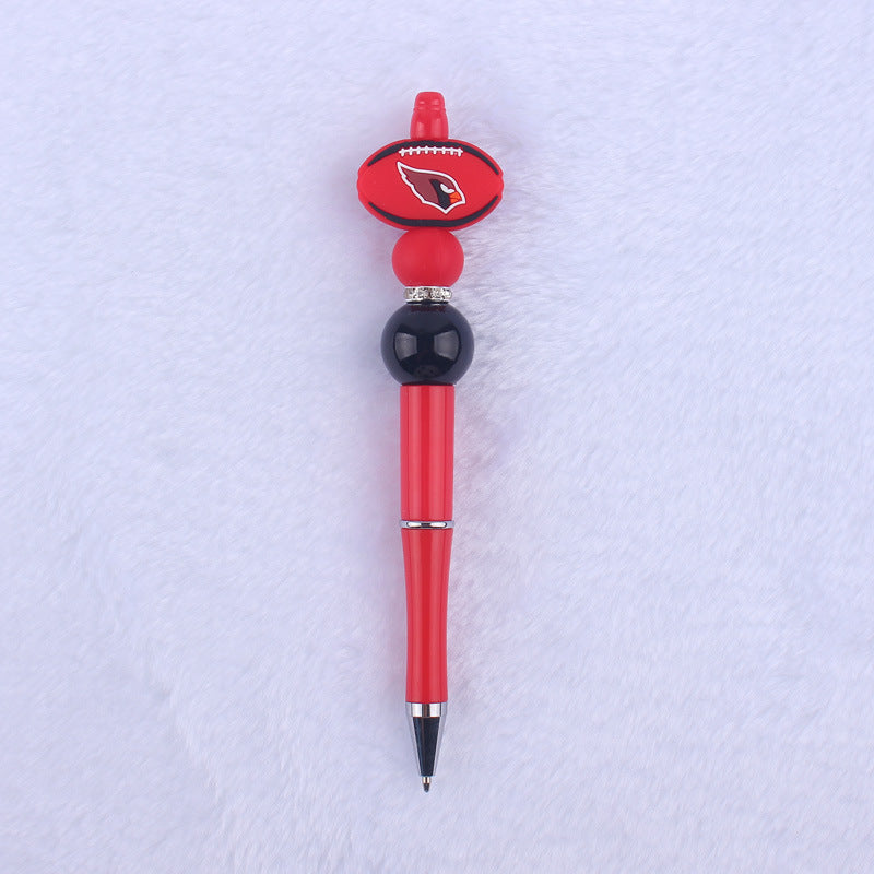Cartoon Pattern Silicone Beaded Pens Ballpoint Pen DIY Craft Supplies 23