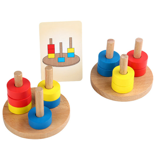 Wooden Montessori Toys Color Sorting Thinking Game for Kids