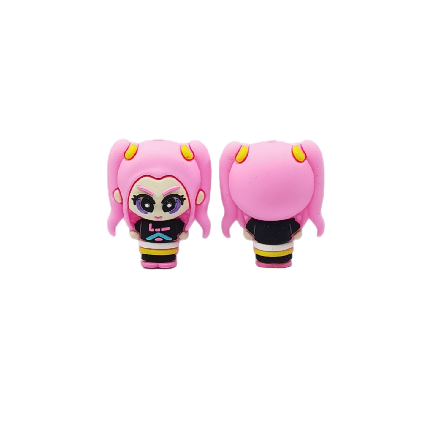 20Pcs Silicone 3D Focal Beads Witch Hunter Cartoon Character Set 6