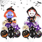 Halloween Witch and Little Ghost Foil Balloon Set Party Decoration