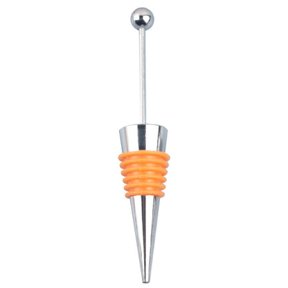 Beadable Wine Stopper Aluminum Alloy DIY Craft Supplies 12cm 5