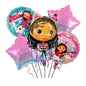 Gabby Dollhouse Foil Balloon Set Birthday Party Decoration
