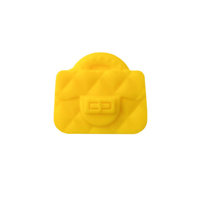 10pcs Silicone Focal Beads Bag Design Quilted Texture 23