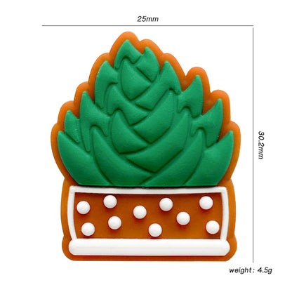20pcs Silicone Focal Beads Plant Potted Succulent Design