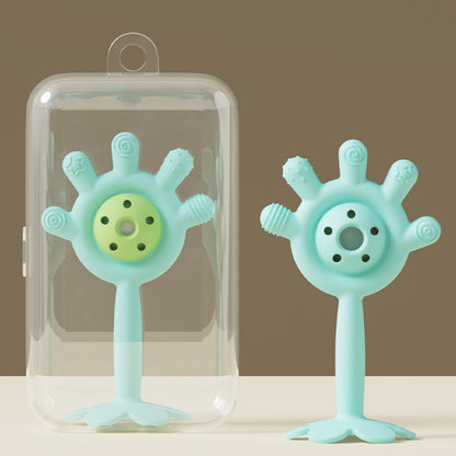 Silicone Baby Teething Toy Palm Ringing Teether for Infant 13