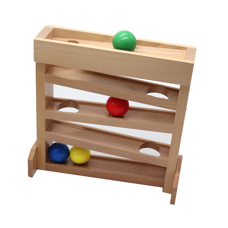 Wooden Marble Run Educational Vision Tracker Toy 4