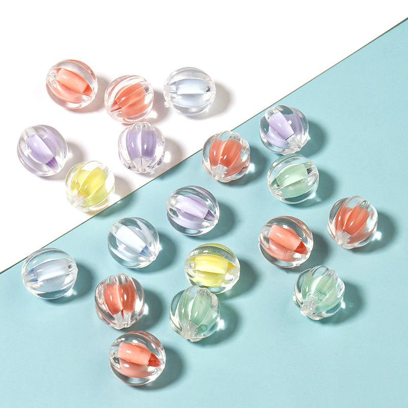 100 Pack Transparent Multi-Style Acrylic Beads Bracelet Accessories