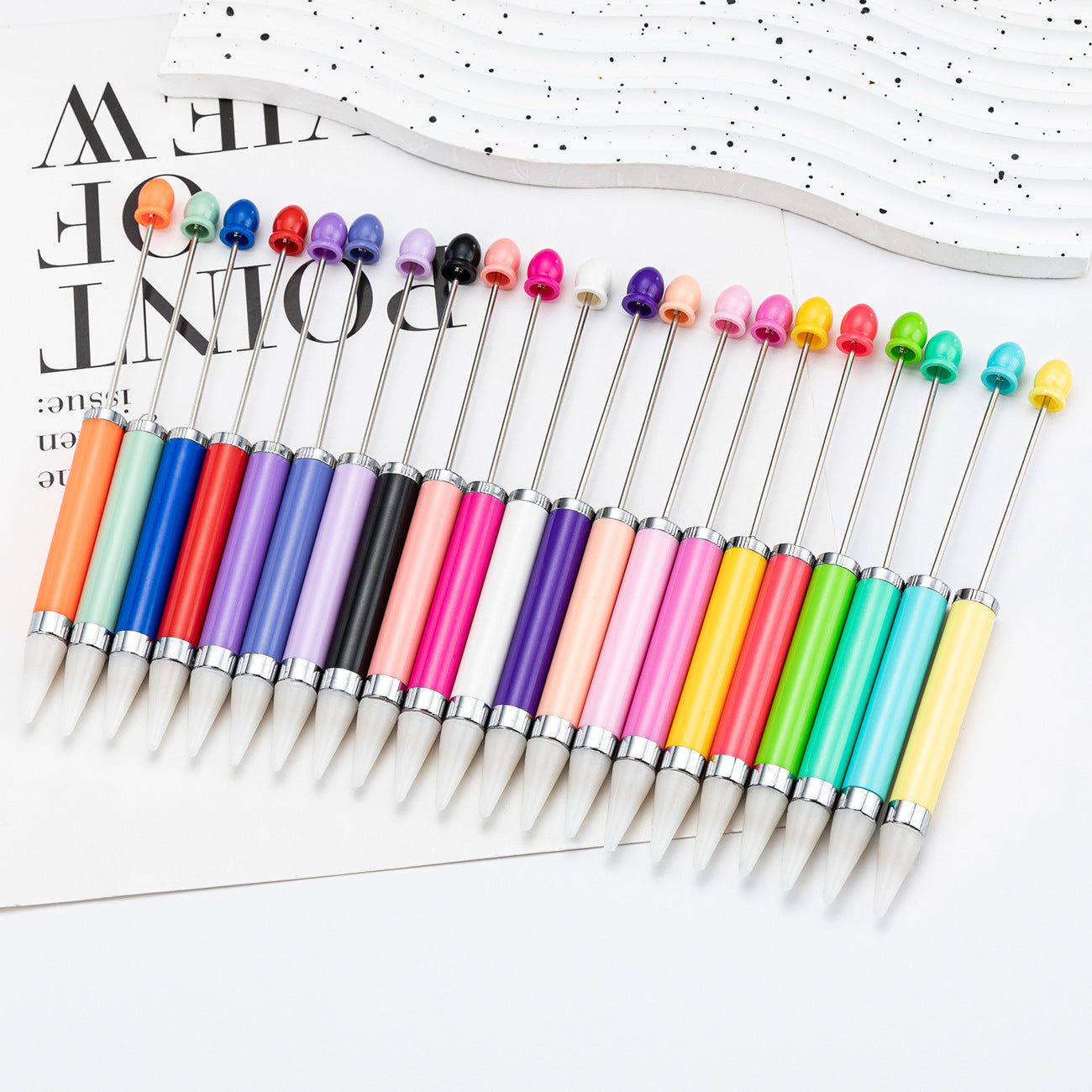 Beadable Point Drill Nail Wax Head Bead Pen Plastic DIY Craft Supplies