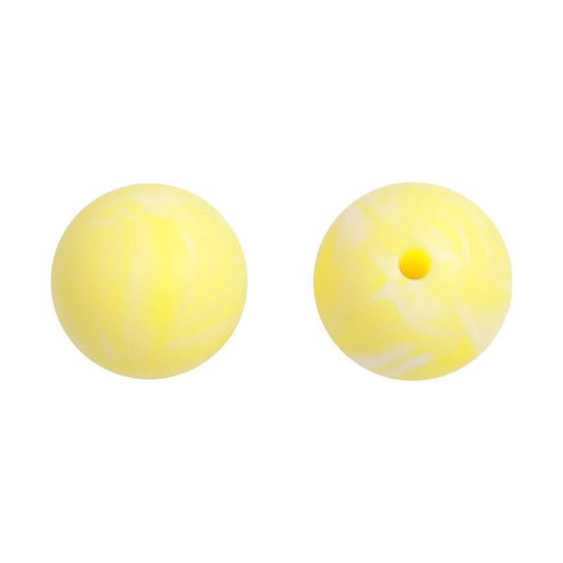 20pcs 15mm Candy Color Tie Dye Silicone Beads Multi Color 11