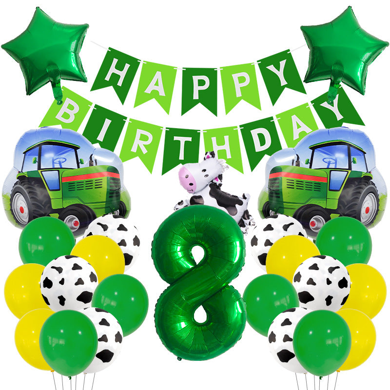 Cow Farm Foil Balloon Set Birthday Party Decoration 11