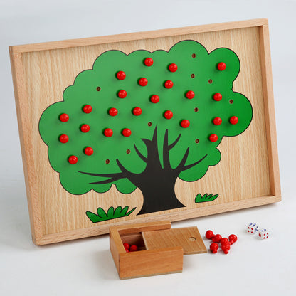 Wooden Apple Tree Montessori Toys Educational Toy for Kids 2