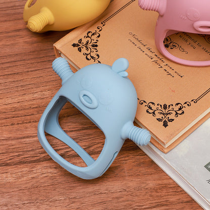 Duck Shaped Silicone Teething Toy Baby Teether Gloves 4