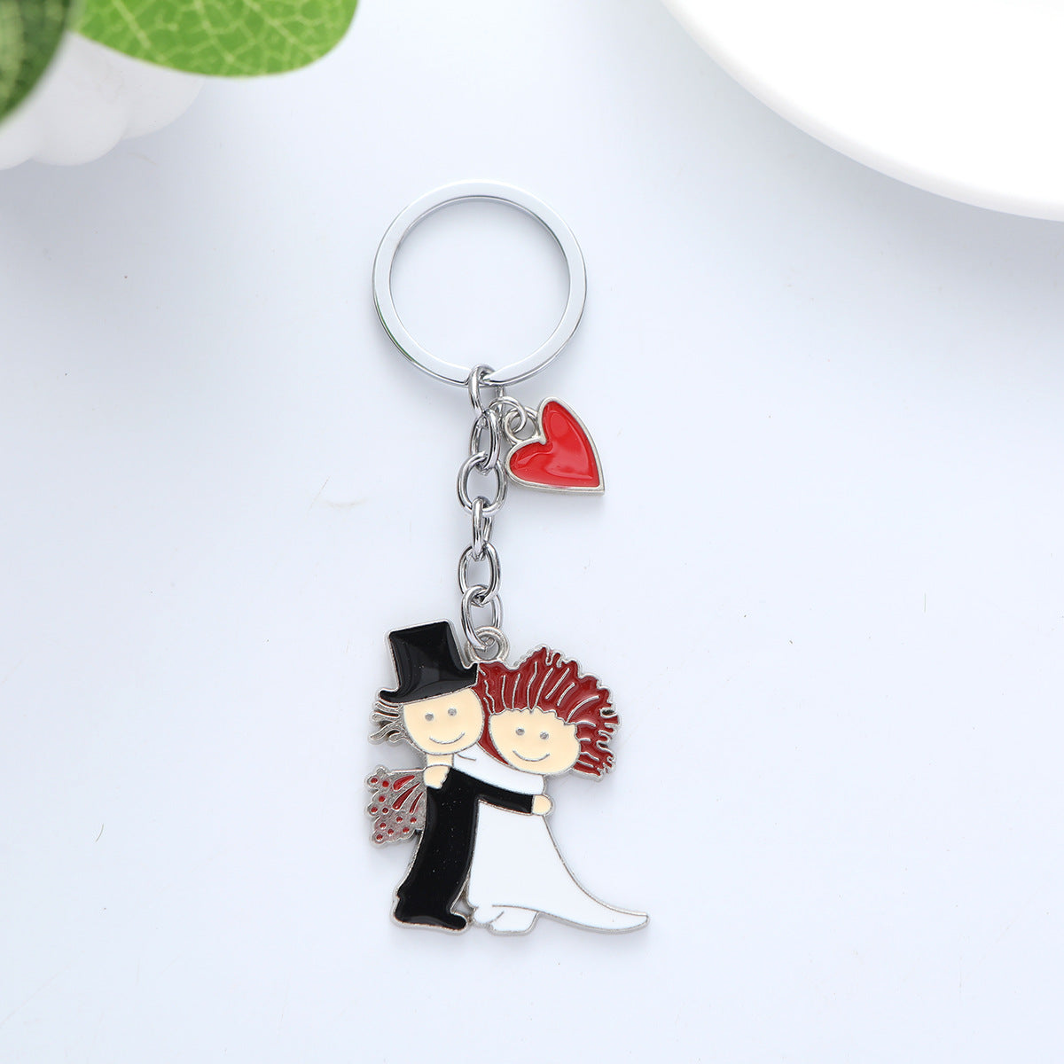 Love Couple Alloy Keychain Metal Romantic Charm 10