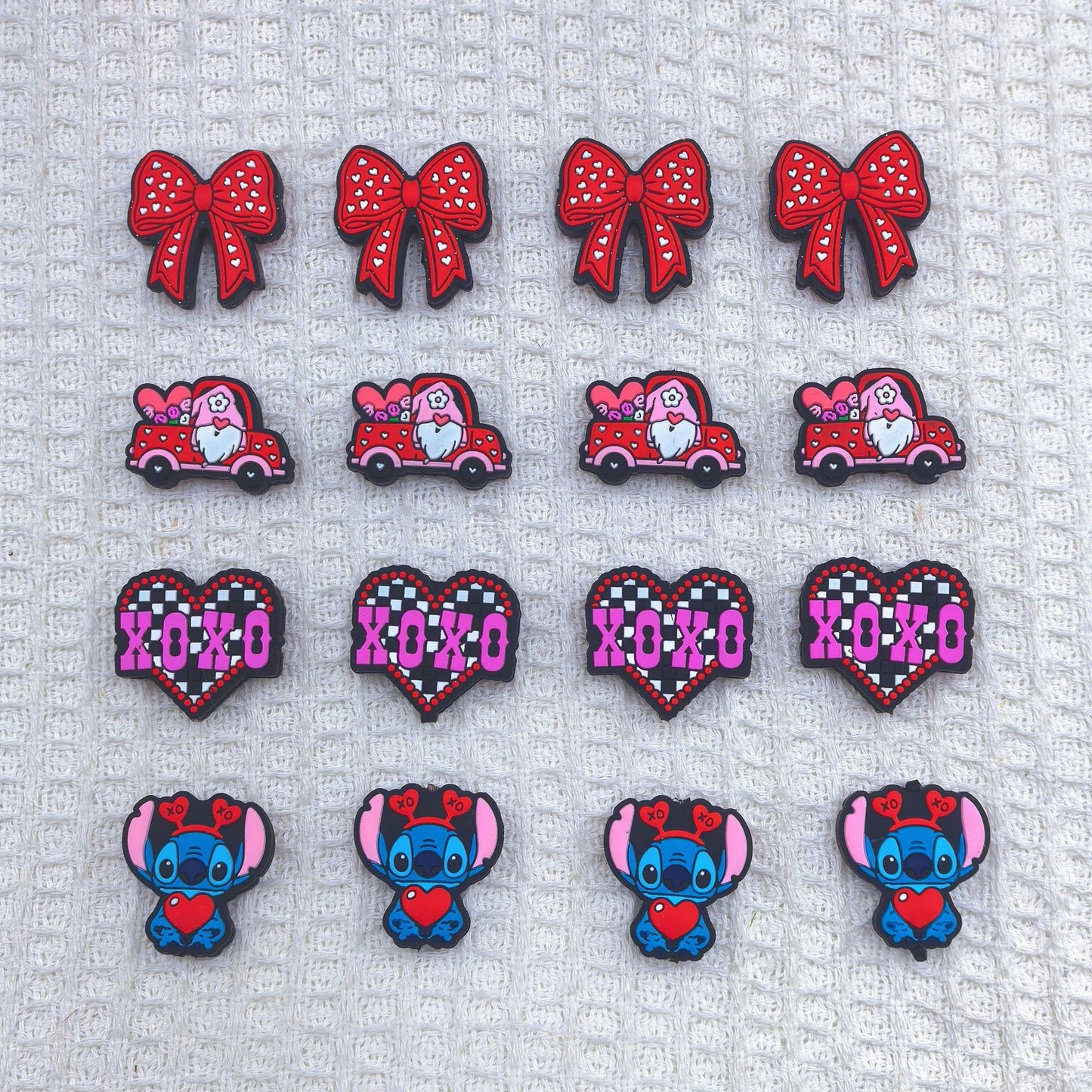 20Pcs Silicone Focal Beads Valentine Butterfly Stitch Design 5