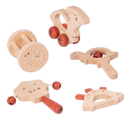 Wooden Rattle Montessori Toys Educational Activity Toy