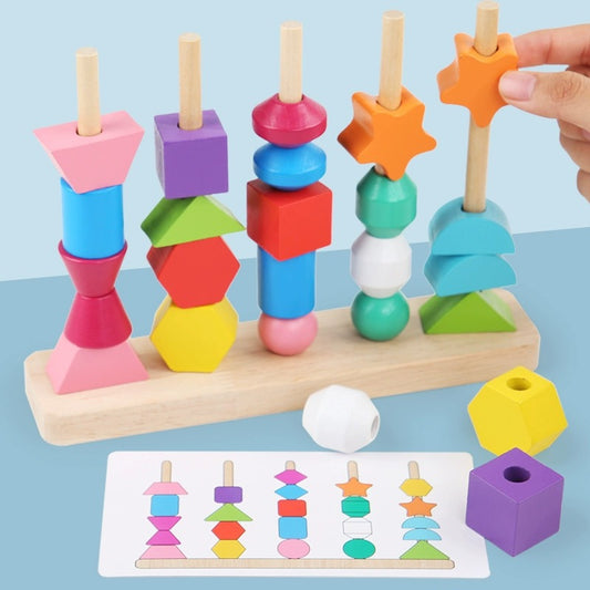 Wooden Montessori Toys Color Shape Pairing for Toddlers