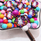 20Pcs Silicone Focal Beads Ghost Color Character Cards Front Facing 6