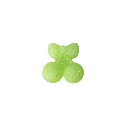 20Pcs Silicone 3D Focal Beads Cherry Glitter Solid Glow In The Dark 10
