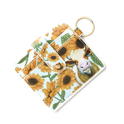 PU Leather Keychain Coin Purse Card Holder Compact Design 37