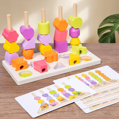 Wooden Montessori Toys Color Matching Sorting Toy for Toddlers 3