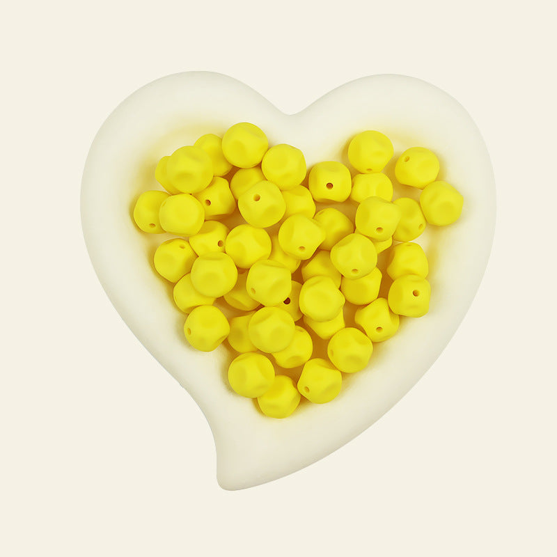 50pcs 15mm Irregular Silicone Beads Solid Color 20