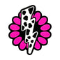 20Pcs Silicone Focal Beads Lightning Bolt with Floral Circle 7
