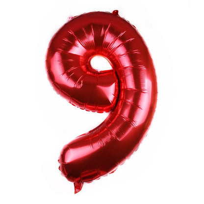 Medium Number Foil Balloons 32 Inch Aluminum 5pcs 15