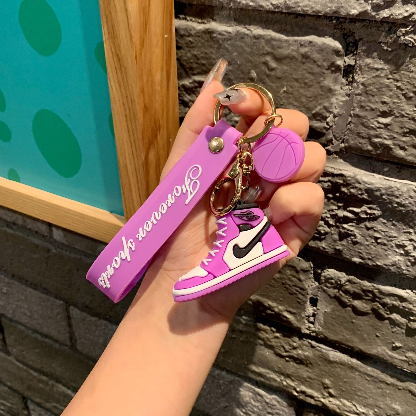 Aj Sneaker Silicone Keychain with Wrist Strap for Bag Charm 8